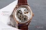 AAA Replica Patek Philippe Grand Complications Tourbillon Silver Skeleton Dial 42mm Automatic Watch